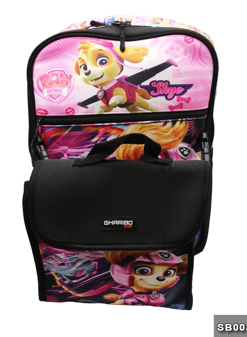 Gharibo Bags School backpack with lunchbag Size 17 model 33 Skye  - Image 2