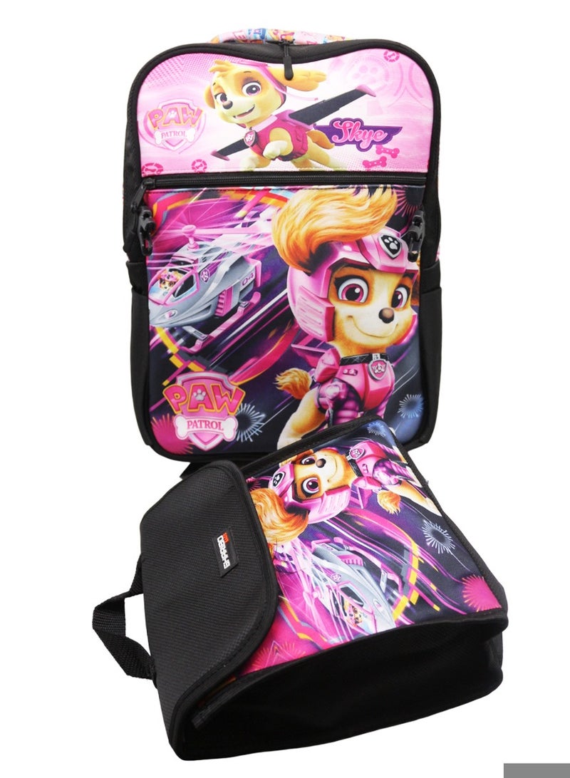 Gharibo Bags School backpack with lunchbag Size 17 model 33 Skye  - Image 1