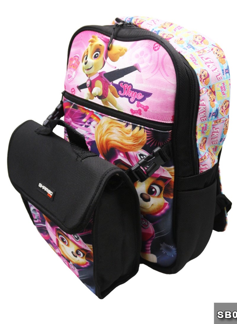Gharibo Bags School backpack with lunchbag Size 17 model 33 Skye  - Image 4
