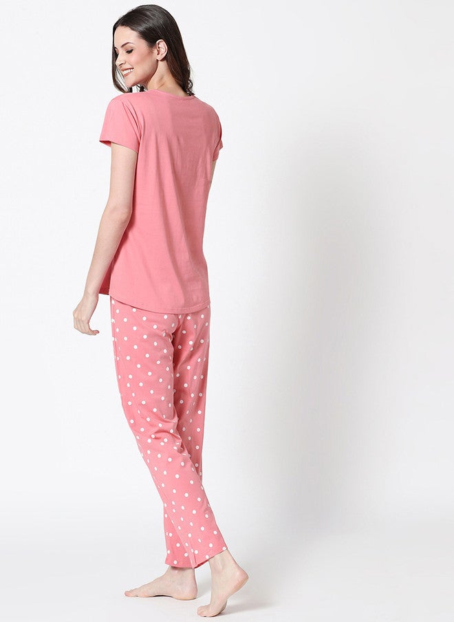 Zeyo Graphic Printed Pure Cotton Night Suit - Image 5