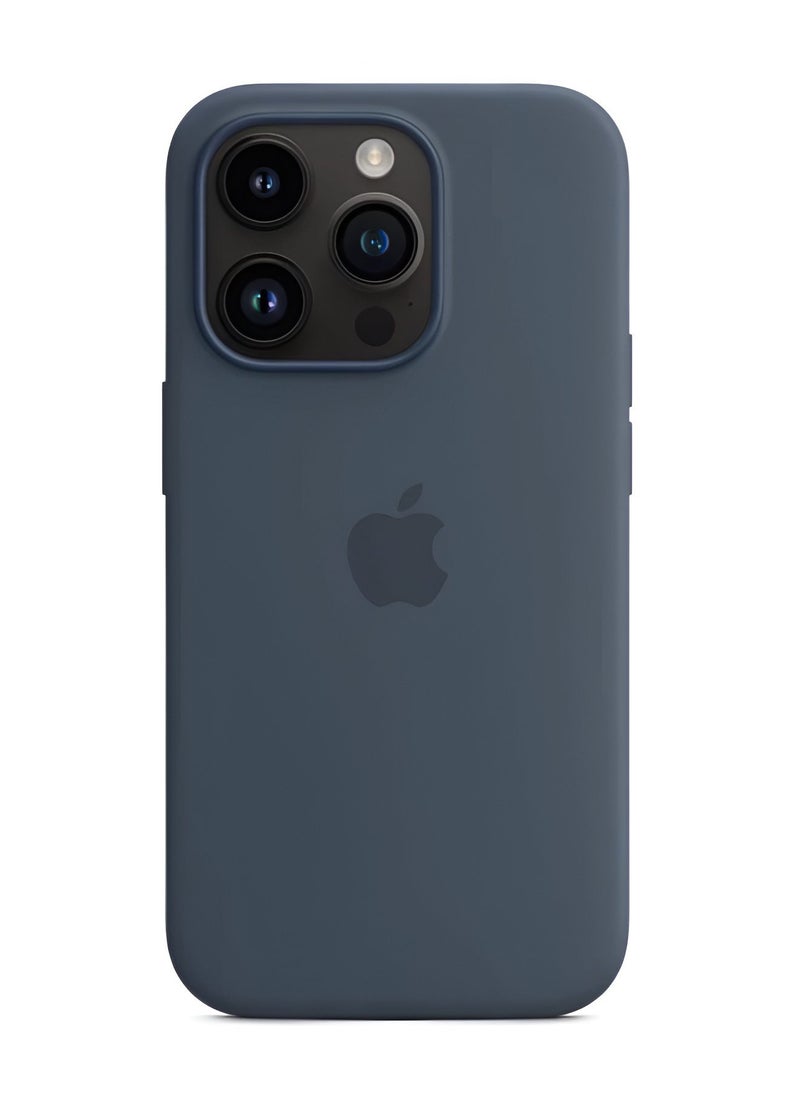 Apple Brand - غطاء سيليكون لهاتف ايفون 14 برو - مع دعم ماج سيف وحماية قوية - Image 1
