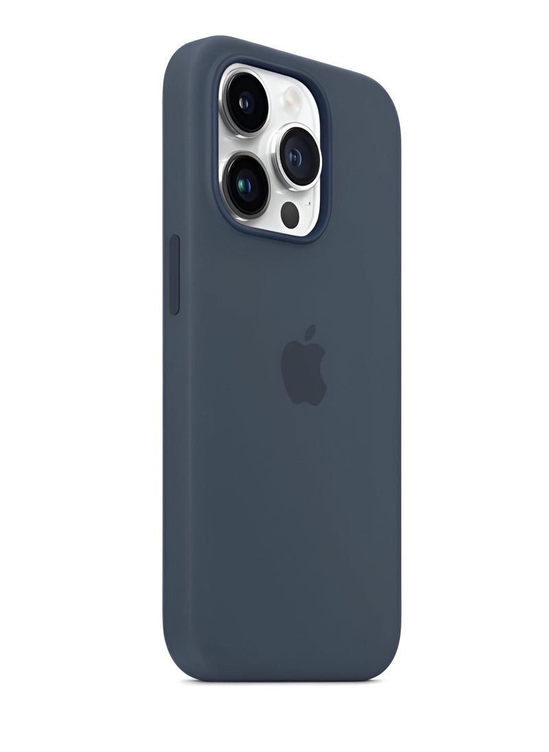 Apple Brand - غطاء سيليكون لهاتف ايفون 14 برو - مع دعم ماج سيف وحماية قوية - Image 1