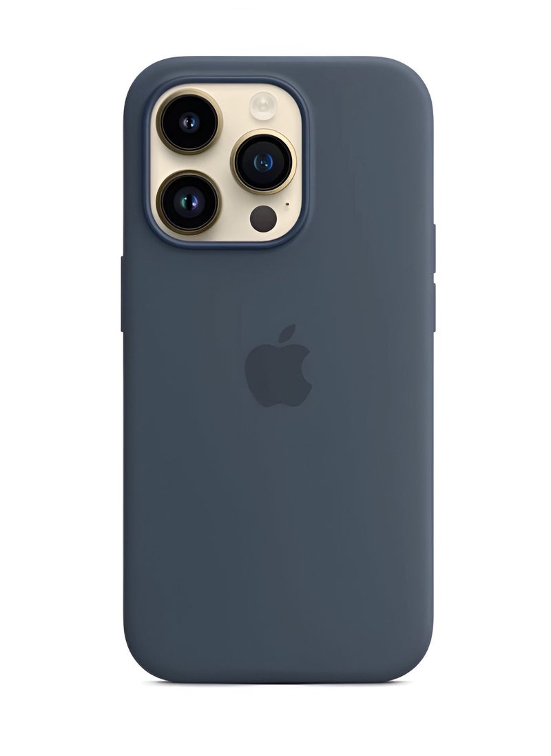 Apple Brand - غطاء سيليكون لهاتف ايفون 14 برو - مع دعم ماج سيف وحماية قوية - Image 1