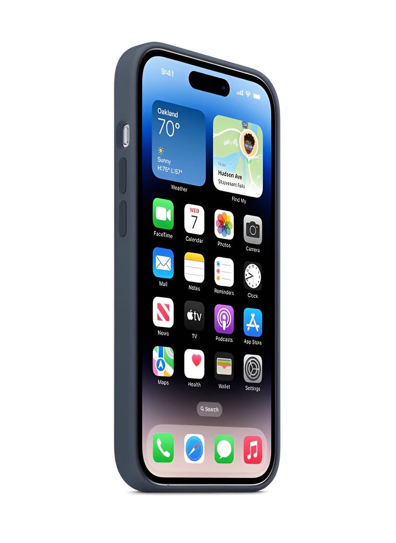 Apple Brand - غطاء سيليكون لهاتف ايفون 14 برو - مع دعم ماج سيف وحماية قوية - Image 1