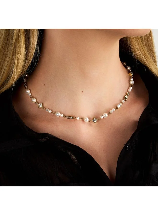 Karl Lagerfeld  Klayr17 Pearl Necklace for Women | Best Price UAE