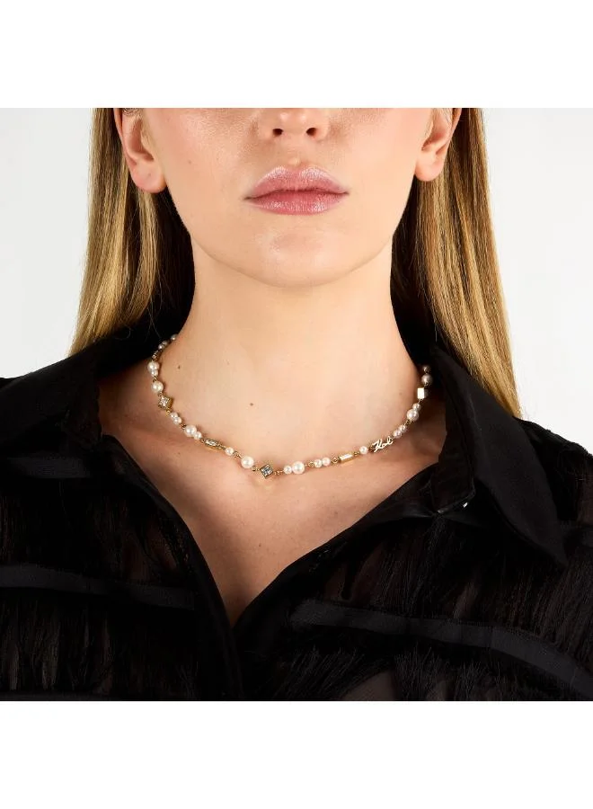 Karl Lagerfeld  Klayr17 Pearl Necklace for Women | Best Price UAE
