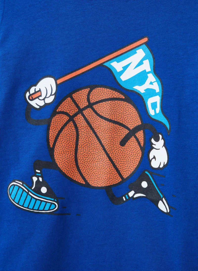 Ovs Long-Sleeve T-Shirt With Ball Print