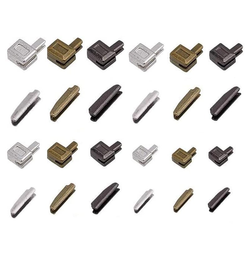 PH PandaHall 24pcs Metal Zipper Latch Slider Retainer 3 Color #3#5#8#10 Insertion Pin Zipper Bottom Zippers Stopper for Metal Zippers Repair Zip Sewing Replacement DIY - Image 1