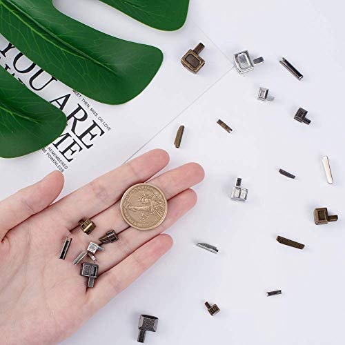 PH PandaHall 24pcs Metal Zipper Latch Slider Retainer 3 Color #3#5#8#10 Insertion Pin Zipper Bottom Zippers Stopper for Metal Zippers Repair Zip Sewing Replacement DIY - Image 3