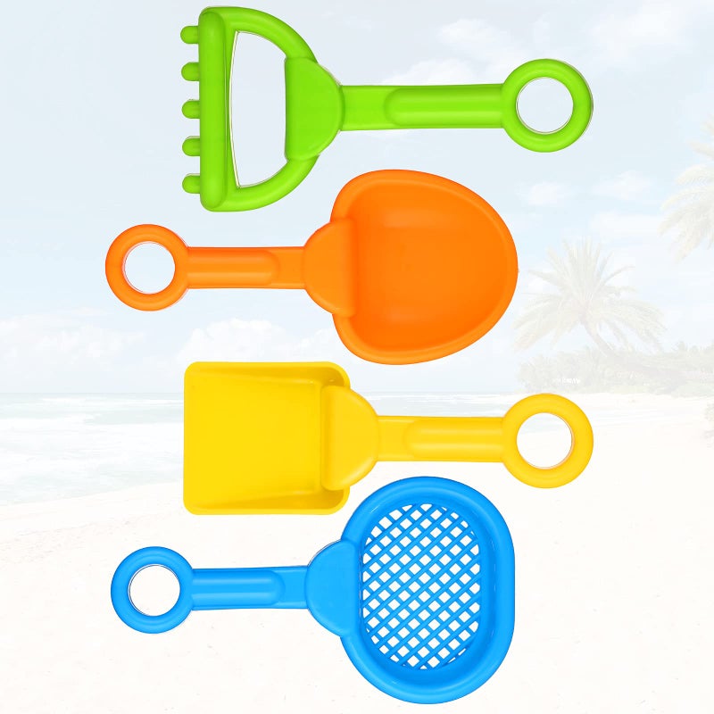 Skylety 8 Pieces Sand Shovels for Kids Colorful Plastic Rake Summer Beach Sand Sifter Shovel for Planting Digging Garden Tool Travel Beach Essentials - Image 4