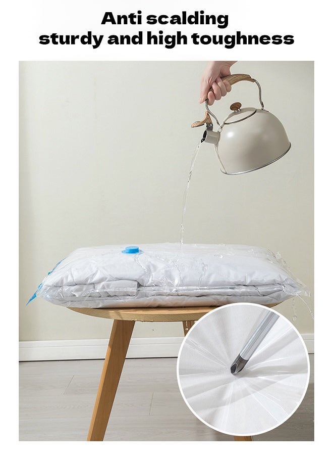 Vacuum Storage Bags with Manual Pump, 60x80cm Oversized Compression Bag, Space Saving Reusable Leak Proof Sealed Organizer Bag for Clothes Sweaters Blankets Bedding Pillows - Image 4