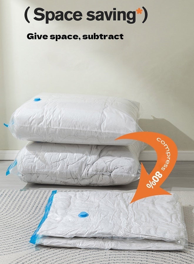Vacuum Storage Bags with Manual Pump, 60x80cm Oversized Compression Bag, Space Saving Reusable Leak Proof Sealed Organizer Bag for Clothes Sweaters Blankets Bedding Pillows - Image 2