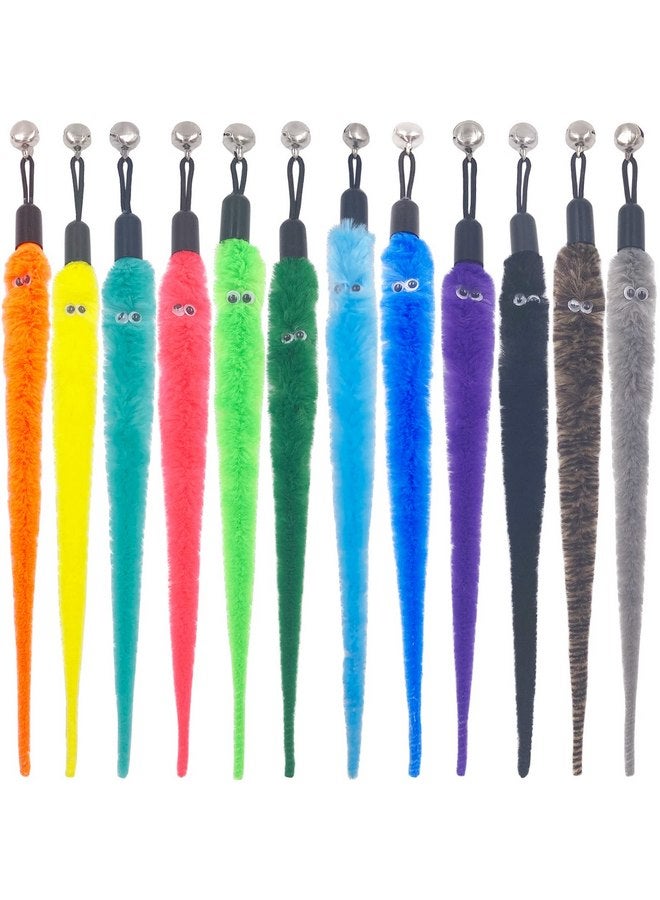 TIENAILING Cat Worm Toy Refills Cat Wand Replacement Worms, 12 PCS Cat Worms Refill, Cat Wand Attachments Worm for Cat Toys - Image 1