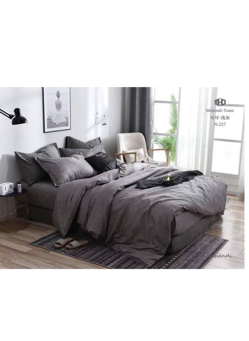 Generic 4-Piece Single Size Duvet Cover Set – cotton Bedding Set with Duvet Cover, Fitted Sheet, and 2 Pillowcases -160x210 