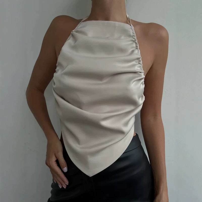 Women's Halter Neck Irregular Shapewear Camisole Top Leopard Print Street Style - Image 5
