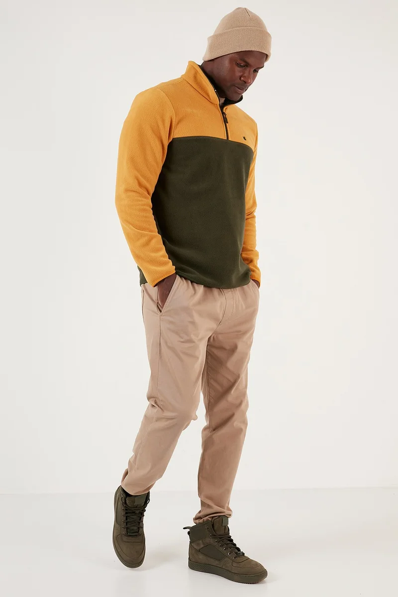 Buratti Regular Fit Zippered Stand Collar Winter Fleece Men's Fleece 5906016