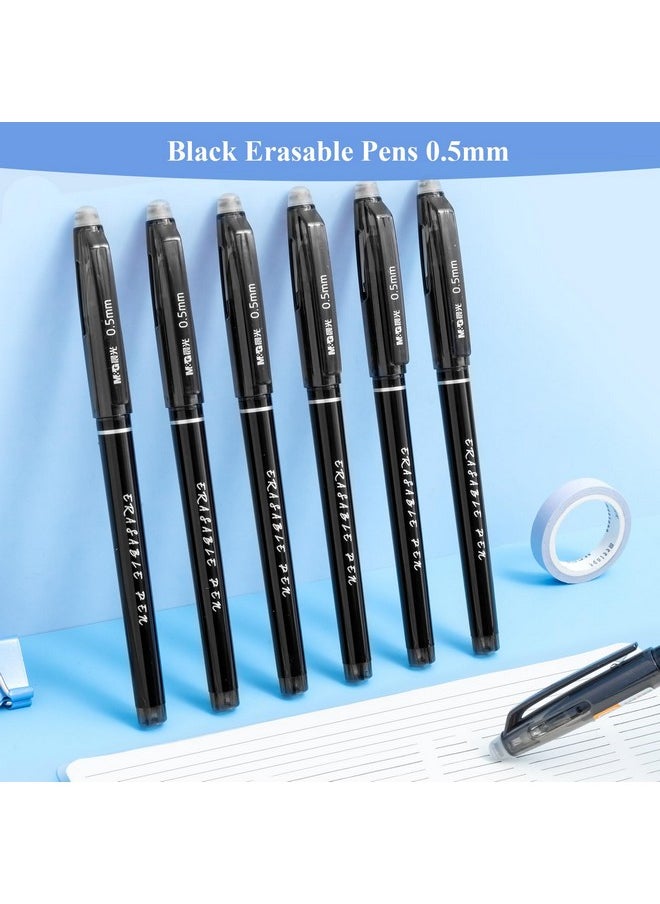 M&G Erasable Gel Pens, 12 Pcs Erasable Pens Fine Point 0.5Mm, Black Erasable Gel Ink Pens With Comfort Grip And Cap, Make Mistakes Disappear For Drawing Writing Planner And Crossword Puzzles  - Image 5