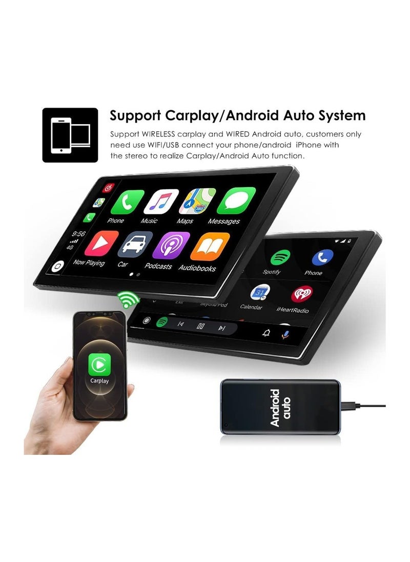 SHEZA STAR - Android Car Stereo for Hyundai Santa Fe 2006 2007 2008 2009 2010 2011 2012 6GB RAM 128GB ROM 9 Inch Support SIM Card, Apple Carplay, MirrorLink WiFi BT, IPS Touch Screen with AHD Camera Included - Image 1