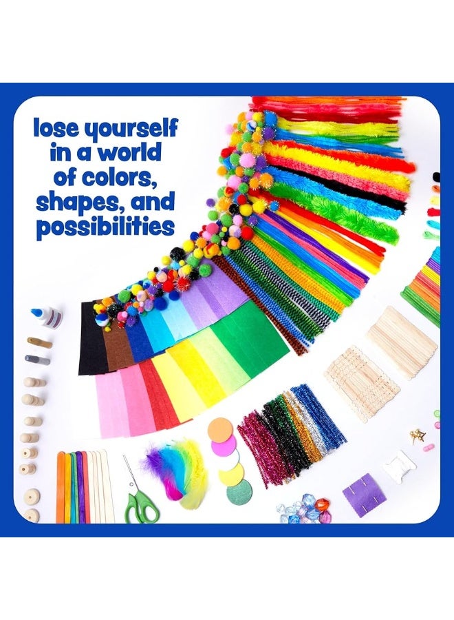 Dan&Darci دان ودارسي خزنة الفنون والحرف - مجموعة مستلزمات الحرف في صندوق للأطفال من عمر 4 5 6 7 8 9 10 11 و 12 سنة للبنات والأولاد - مجموعات أدوات الحرف - أفكار هدايا عيد الفصح لنشاطات الفنون للأطفال - Image 3