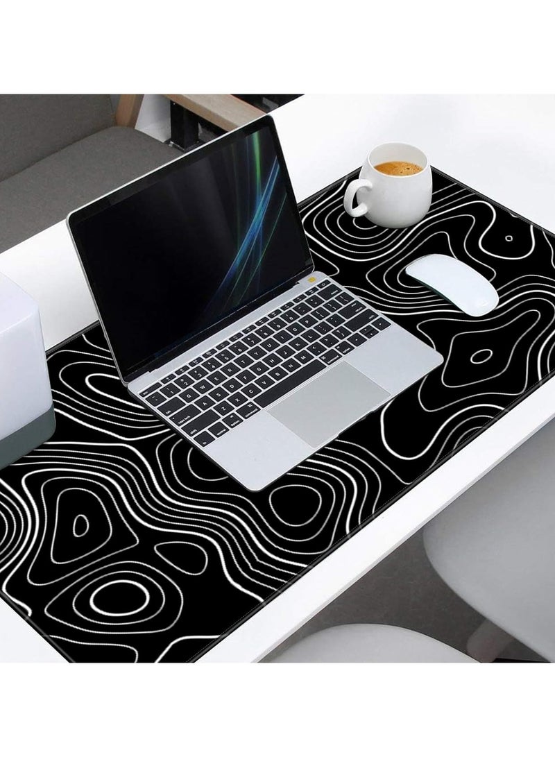 Sumkyle Extended Large Gaming Mouse Pad 900x400mm Non-Slip Rubber Base Desk Mat Forest Pattern Office Use Keyboard Mouse Pad Everyday Use - Image 3