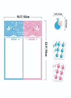 XIYU Baby Gender Reveal Board, Party Supplies Kit with Decorations Games Gender Reveal Voting Poster Board with Stickers  - Image 4