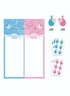 XIYU Baby Gender Reveal Board, Party Supplies Kit with Decorations Games Gender Reveal Voting Poster Board with Stickers  - Image 1