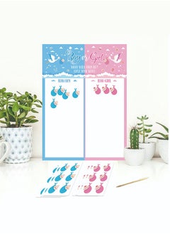 XIYU Baby Gender Reveal Board, Party Supplies Kit with Decorations Games Gender Reveal Voting Poster Board with Stickers  - Image 2