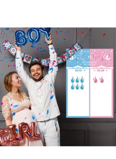 XIYU Baby Gender Reveal Board, Party Supplies Kit with Decorations Games Gender Reveal Voting Poster Board with Stickers  - Image 5