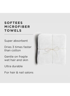 Fromm Softees Microfiber Salon Hair Towels for Hairstylists, Barbers, Spa, Gym in White, 16" by 29", 10 count Perfect Hair Care Towel for Drying Curly, Long, Wavy Hair  - Image 2
