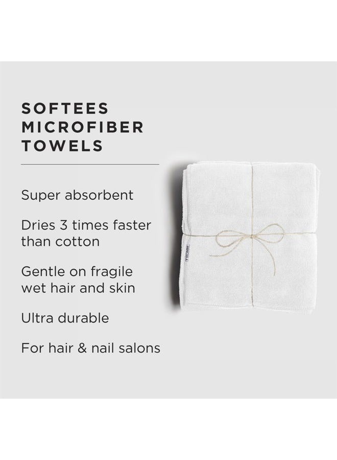 Fromm Softees Microfiber Salon Hair Towels for Hairstylists, Barbers, Spa, Gym in White, 16" by 29", 10 count Perfect Hair Care Towel for Drying Curly, Long, Wavy Hair - Image 2