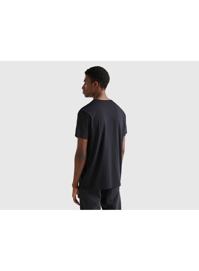 UNITED COLORS OF BENETTON T-Shirt In Organic Cotton With Logo Print - Image 4