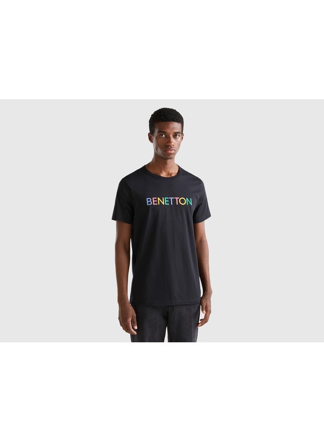 UNITED COLORS OF BENETTON T-Shirt In Organic Cotton With Logo Print - Image 3