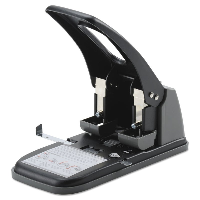 Swingline 2 Hole Punch Hole Puncher High Capacity 100 Sheet Punch Capacity Fixed Centers Black 74190