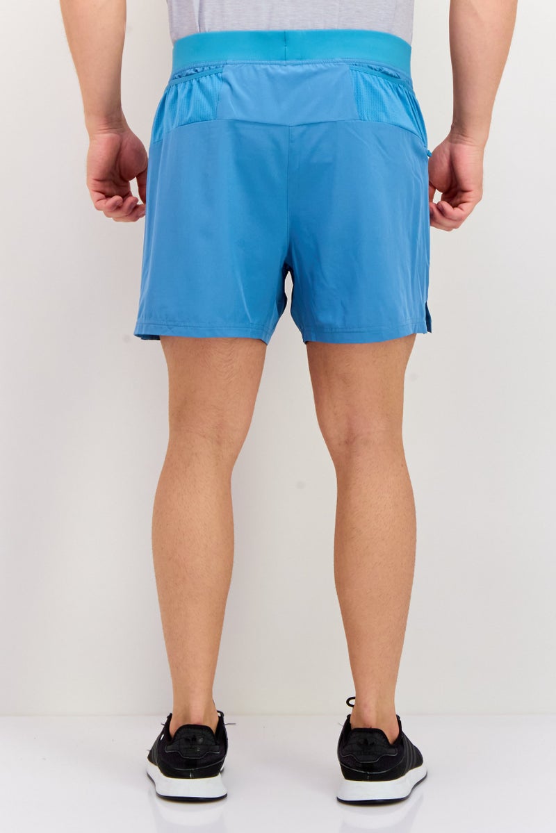 Brooks Men Sportswear Fit 5 Inseam Two In One Running Shorts, Teal Blue - Image 3