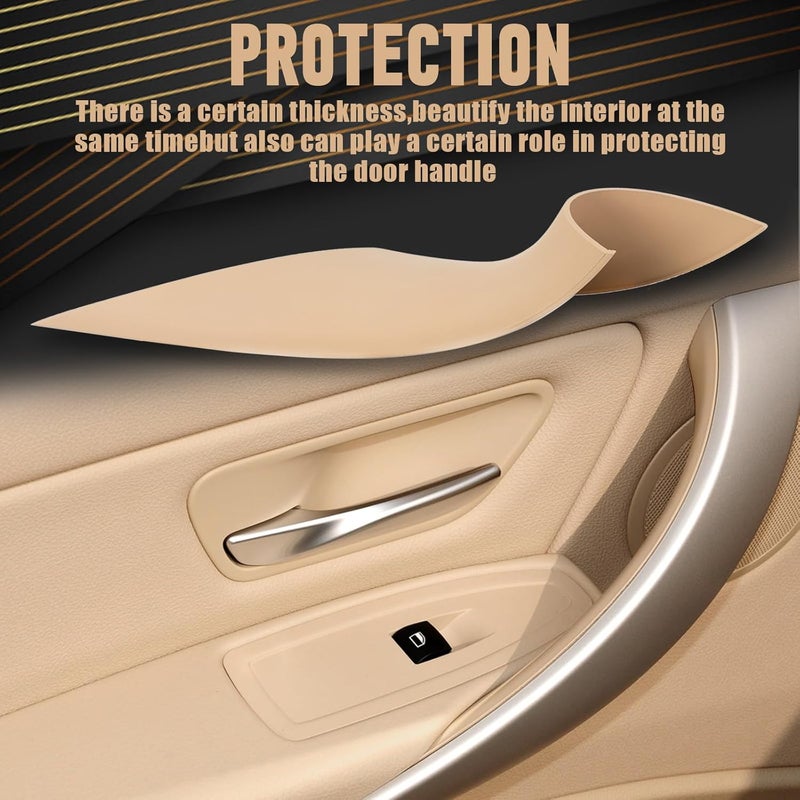 WEILEITE Handle Cover for Rear Interior Door, Fits BMW 320, 328, 330, 335, M3 F30/F31/F34/F80 3 Series 2012–2018 and 418, 420, 428, 430, 435, M4 F32/F33/F33/F3. 36/F8 2/F83 4 Series 2014-2017 - Image 4