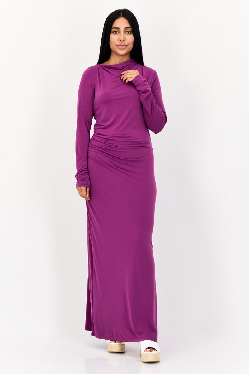 Donna Morgan Women Plain Maxi Dress, Purple  - Image 1