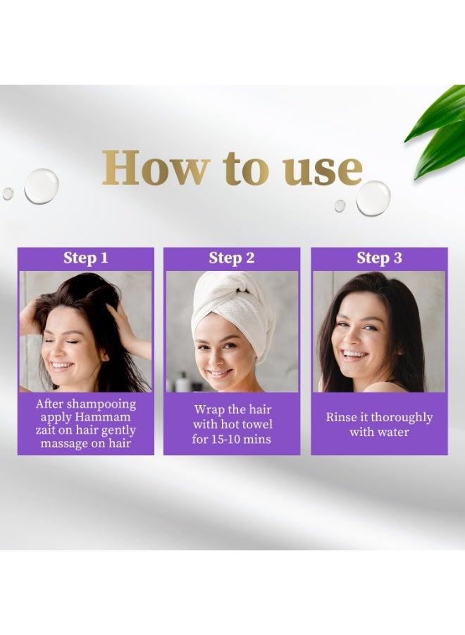 Parachute Gold Hot Oil Hair Mask Hammam Zaith for Thick & Strong Hair - 500ml - Image 4