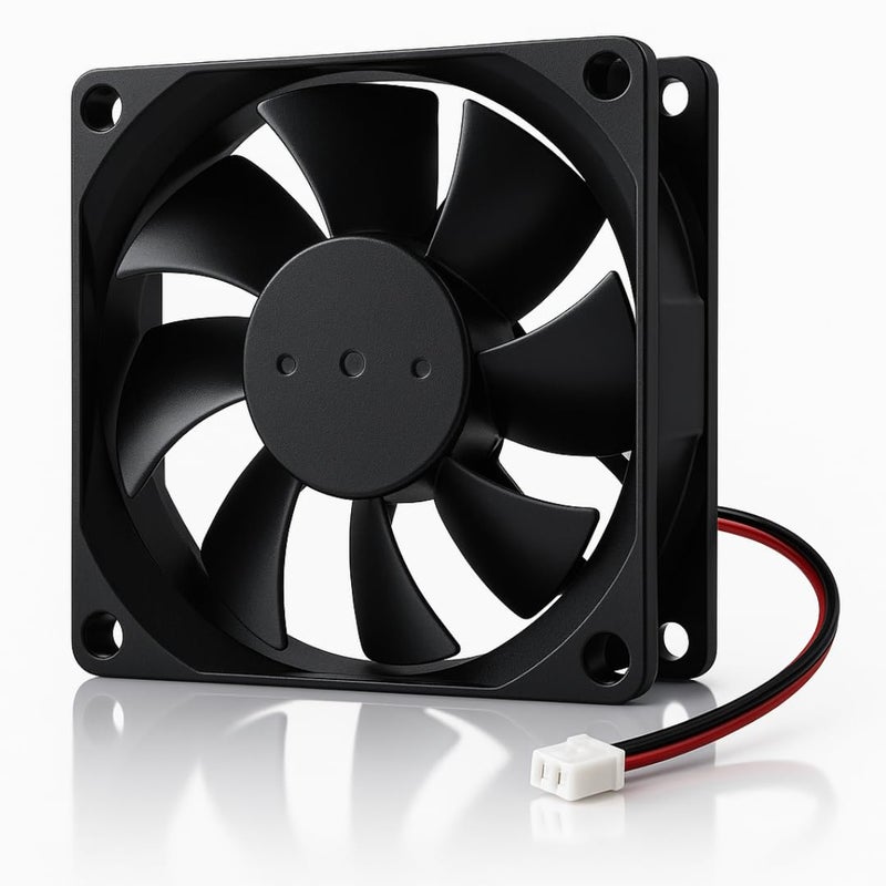 PGSA2Z 80mm x 80mm x 25mm DC Brushless Cooling Fan 12V 0.80A Dual Ball Bearing – 4500RPM Silent High-Speed Cooling Fan for CPU, Router, Projector, Electronics - Image 2