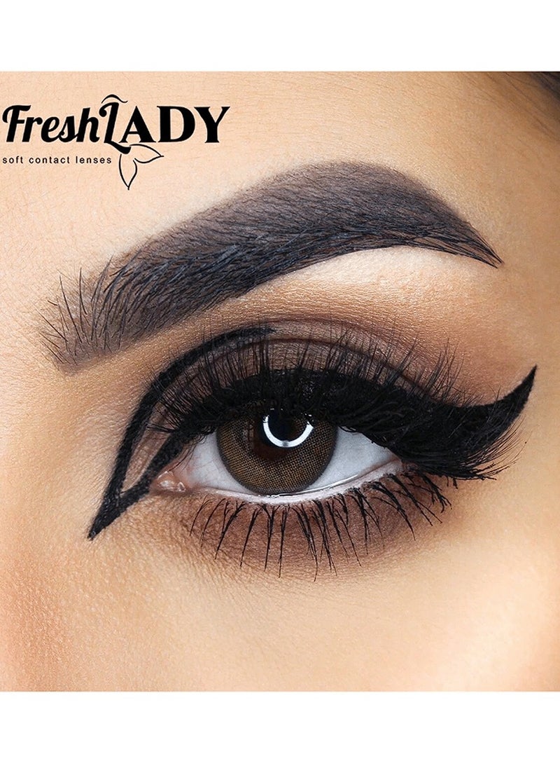 FRESH LADY Soft Contact Eye Lenses-1 Year Disposable GRAY  - Image 1