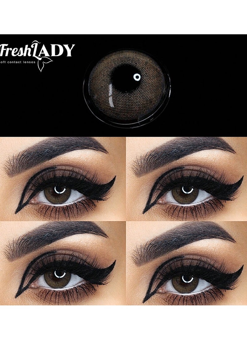 FRESH LADY Soft Contact Eye Lenses-1 Year Disposable GRAY  - Image 2