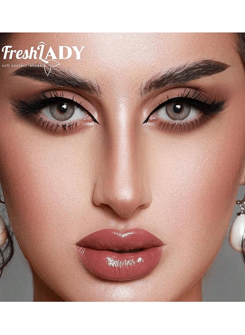 FRESH LADY Soft Contact Eye Lenses-1 Year Disposable GRAY  - Image 4