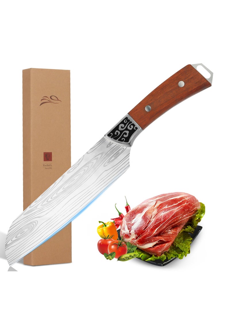 سكين طهاة عالية الجودة، فولاذ مقاوم للصدأ ممتاز، مقبض بتصميم صناعي - Image 1