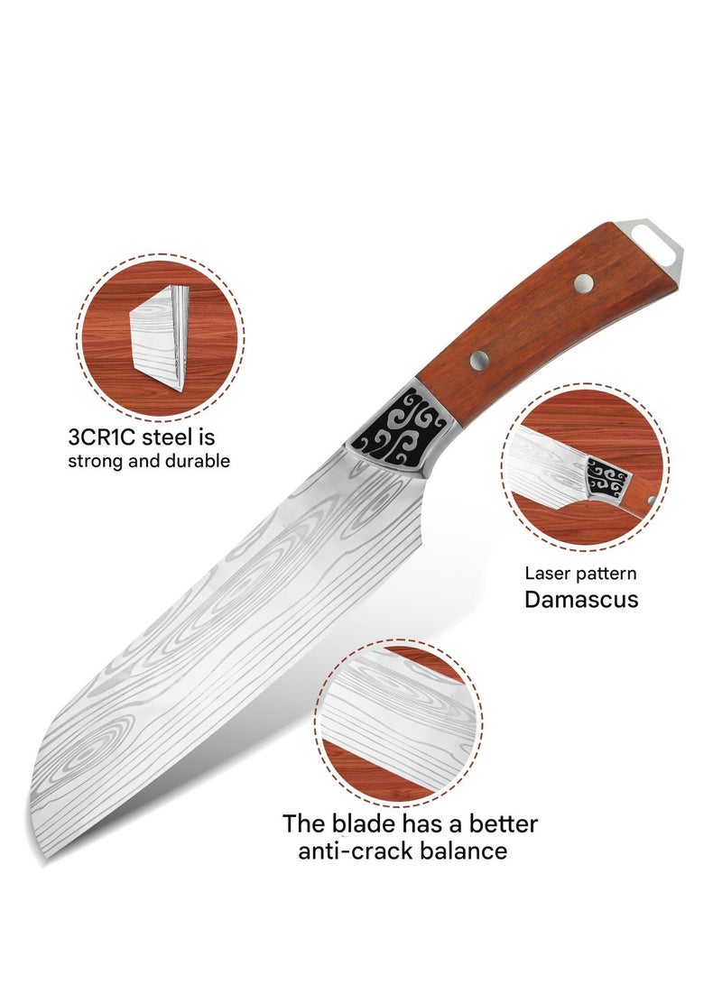 سكين طهاة عالية الجودة، فولاذ مقاوم للصدأ ممتاز، مقبض بتصميم صناعي - Image 3