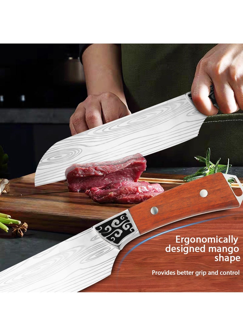 سكين طهاة عالية الجودة، فولاذ مقاوم للصدأ ممتاز، مقبض بتصميم صناعي - Image 4