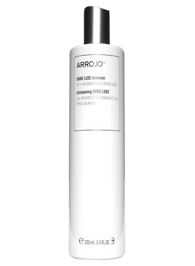 ARROJO شامبو أرواجيو شين لوكس للتنظيف، 8.5 أونصة سائلة - خالي من القسوة، خالي من البارابين، خالي من الكبريتات لغسل الشعر مع مكاديميا وبذور العنب - شامبو مهدئ للتوضيح للنساء والرجال - Image 1