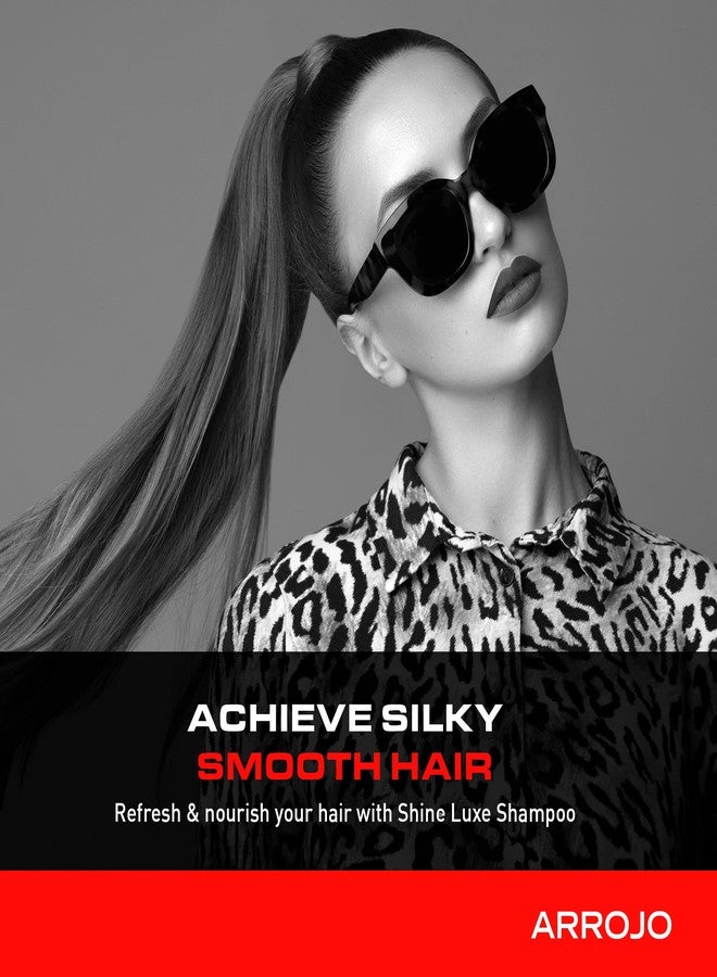 ARROJO شامبو أرواجيو شين لوكس للتنظيف، 8.5 أونصة سائلة - خالي من القسوة، خالي من البارابين، خالي من الكبريتات لغسل الشعر مع مكاديميا وبذور العنب - شامبو مهدئ للتوضيح للنساء والرجال - Image 2