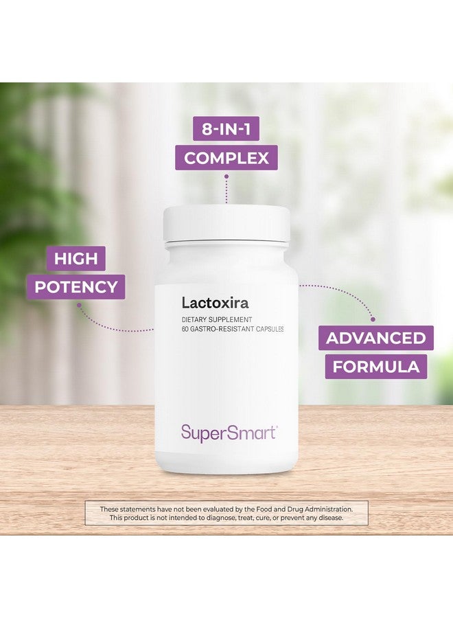 Supersmart - Lactoxira (High Potency) - 8-in-1 Probiotic Complex Supplement - Advanced Formula for Women & Men - with Lactobacillus Casei, Brevis | Non-GMO & Gluten Free - 60 DR Capsules - Image 2