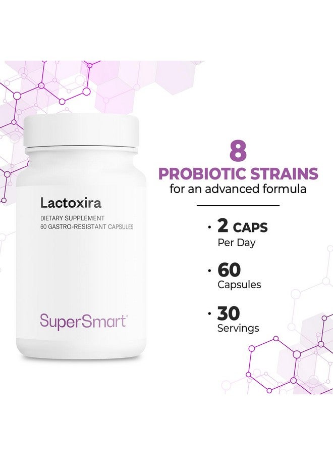 Supersmart - Lactoxira (High Potency) - 8-in-1 Probiotic Complex Supplement - Advanced Formula for Women & Men - with Lactobacillus Casei, Brevis | Non-GMO & Gluten Free - 60 DR Capsules - Image 4