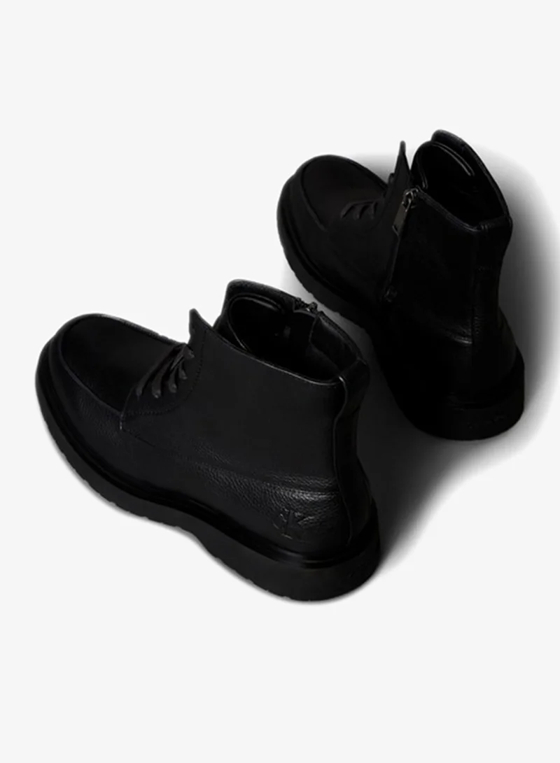 Calvin Klein Jeans  Leather Zip Lace-Up Boots for Men | Best Price UAE
