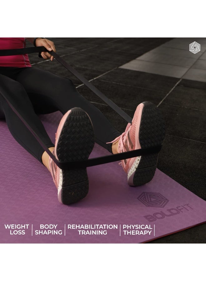 BOLDFIT Natural Rubber Heavy Resistance Band for Workout Set Exercise&Stretching Pull Up Bands for Home Exercise for Gym Men&Women Resistance Bands Loop Bands Toning Bands Blue (60-75 Kg) - Image 5